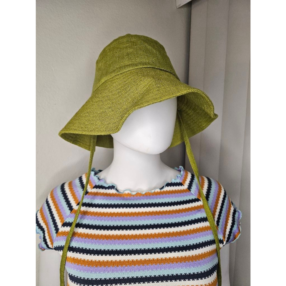 Cider Olive Green Wide-Brim Bucket Hat